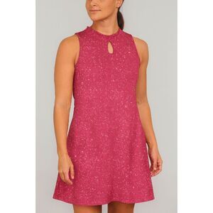 Bon Apple Tea Pink Sleeveless Dress M Keyhole Front & Back w/ Pockets
